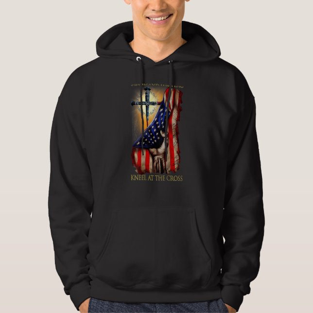 Stand für die Fahne am Kreuz 1 Hoodie (Vorderseite)