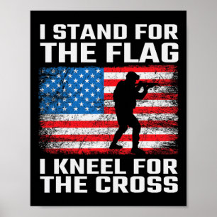 Stand für die Fahne für das Kreuz Poster
