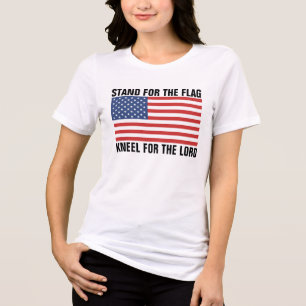 STAND FÜR DIE FLAG, KNEL FÜR DIE CROSS-T - SHIRT