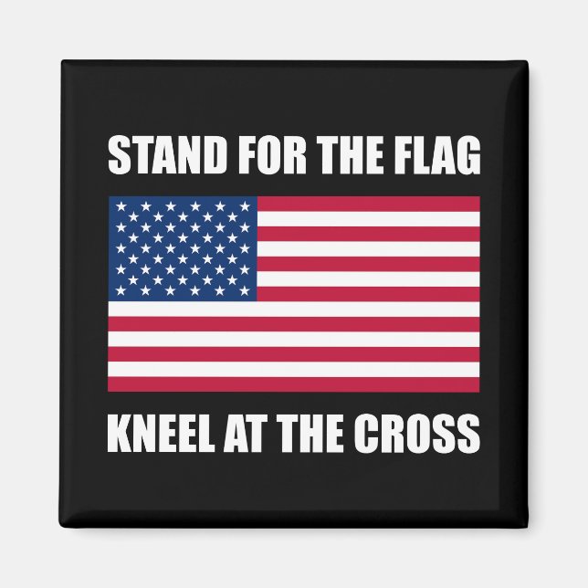 Stand für Fahne-Knie über Kreuz Magnet (Vorne)