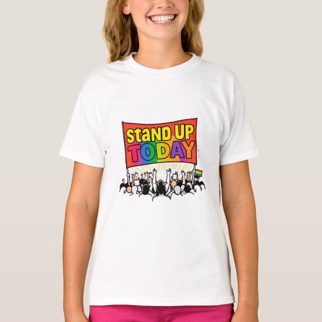 STAND HEUTE Womens T - Shirt AUF (Vorderseite)