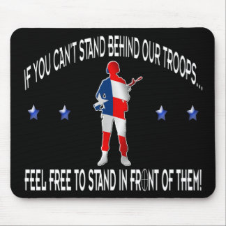 Stand hinter oder in vorderem Mousepad