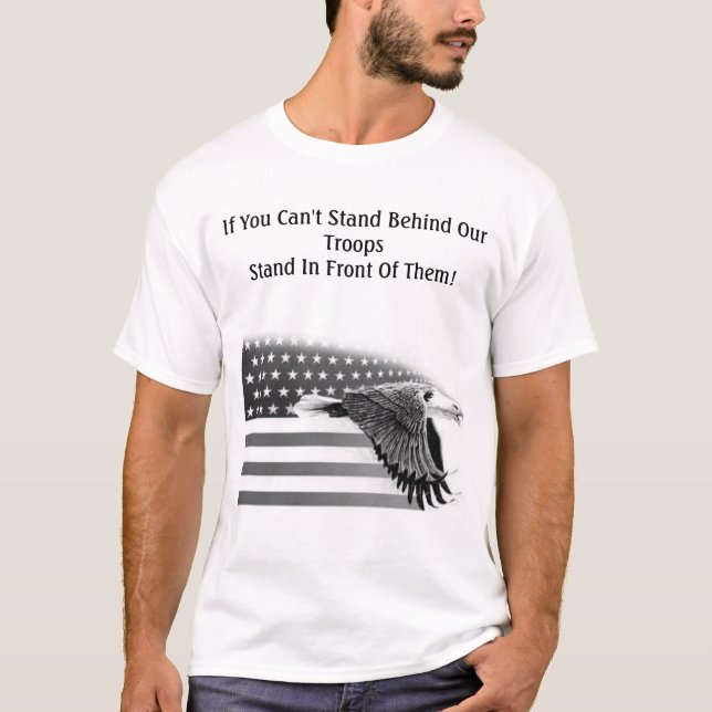 Stand hinter Truppen T-Shirt (Vorderseite)