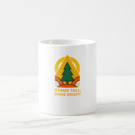 Stand hoch, Shine Bright - Retro Natur Kaffeetasse