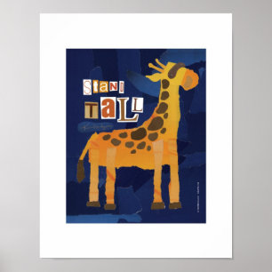 Stand-hoher Giraffen-Druck Poster