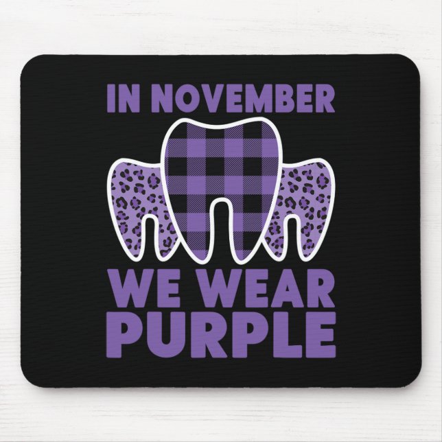 Stand im November tragen wir Lila Alzheimer Awaren Mousepad (Vorne)
