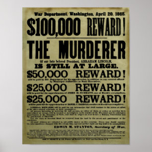Stand Johns Wilkes wollte Plakat