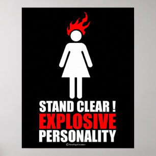 Stand klar! explosive Persönlichkeit Poster