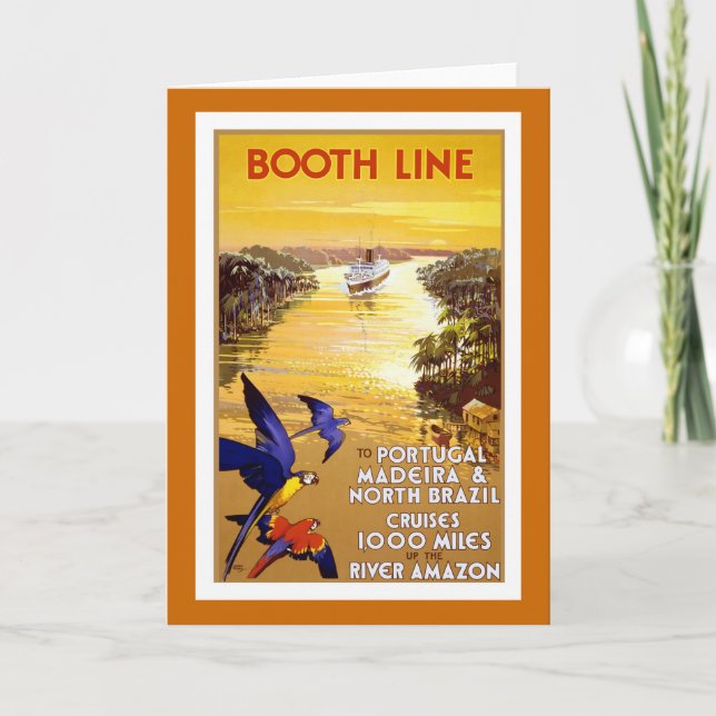 "Stand Line" Vintage Travel Poster Karte (Vorderseite)