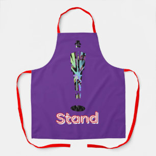 Stand-Logo Einsamer Mann Lila Schürze