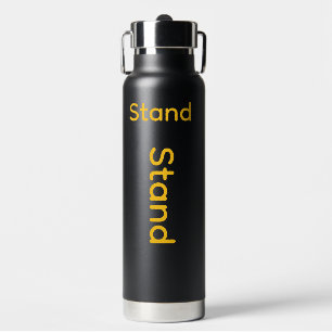 Stand-Logo Schwarz Trinkflasche