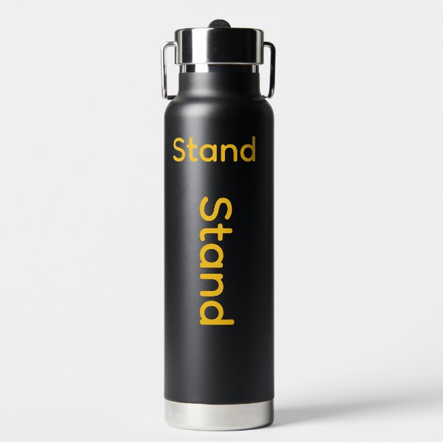 Stand-Logo Schwarz  Trinkflasche (Vorderseite)
