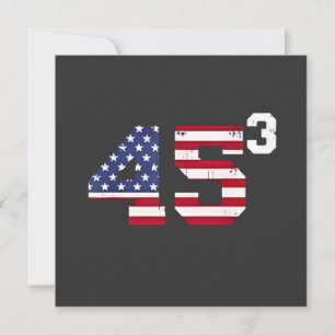 Stand mit 45 Pro Trump USA Flag 4. Juli Einladung
