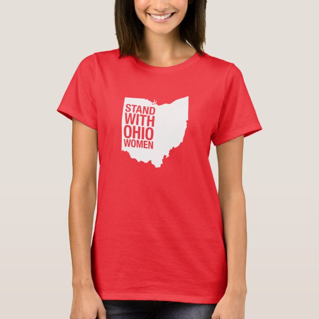 Stand mit dem T-Stück Ohio Frau-Frauen T-Shirt (Vorderseite)