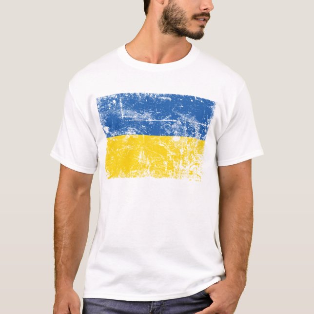 Stand mit der Ukraine, eingefallen durch den russi T-Shirt (Vorderseite)