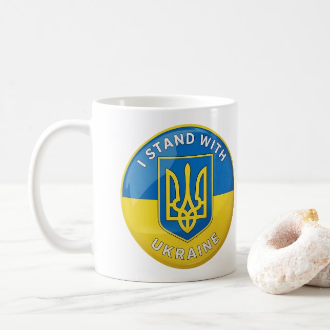 Stand mit der Ukraine Kaffeetasse (Mit Donut)