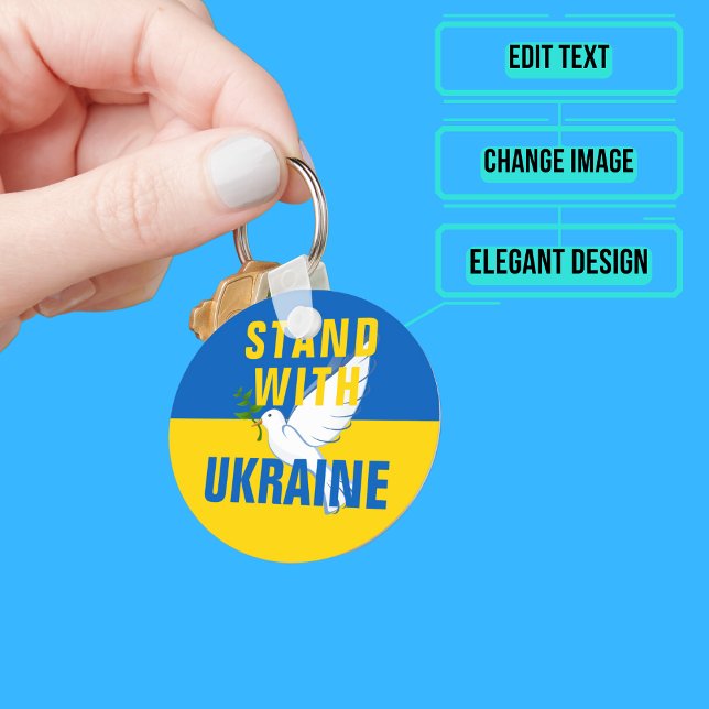Stand mit der Ukraine Schlüsselanhänger (Please enjoy our design and see the others in the collection.)