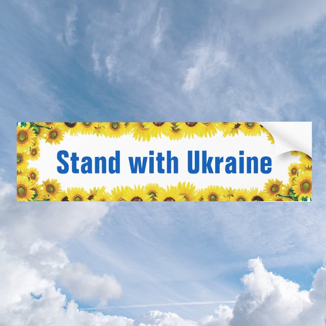 Stand mit der Ukraine Sonnenblumenwolke-Autoaufkle Autoaufkleber (Von Creator hochgeladen)
