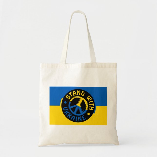 Stand mit der Ukraine Tottasche Tragetasche (Vorne)