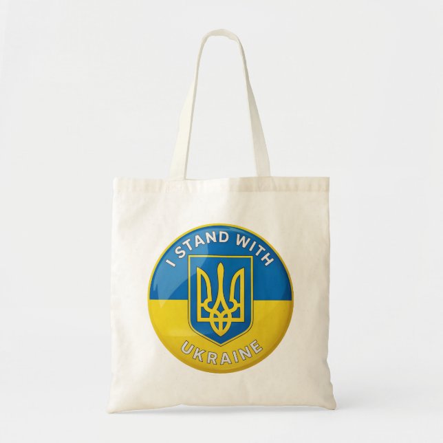 Stand mit der Ukraine Tragetasche (Vorne)