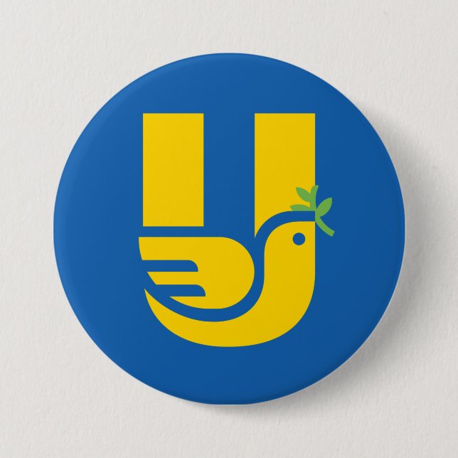 Stand mit der Ukraine | UA Peace Button (Vorderseite)