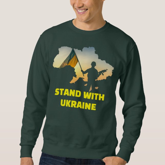 Stand mit der Ukraine - Unterstützung und Solidari Sweatshirt (Vorderseite)