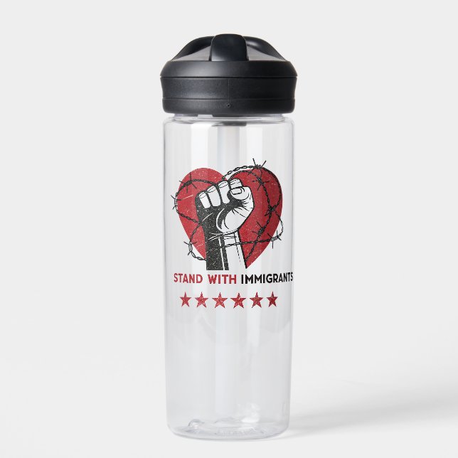STAND MIT EINWANDERERN TRINKFLASCHE (Vorderseite)