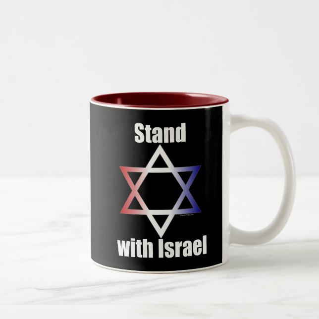 Stand mit Israel-Tasse Zweifarbige Tasse (Rechts)