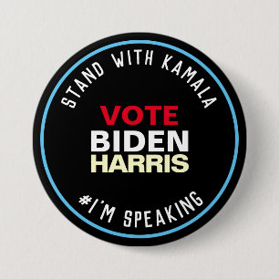 Stand mit Kamala ich spreche BIDEN HARRIS Button