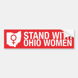 Stand mit Ohio Frau-Stoßdämpfer Aufkleber Autoaufkleber