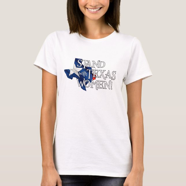 Stand mit Texas-Frauen T-Shirt (Vorderseite)