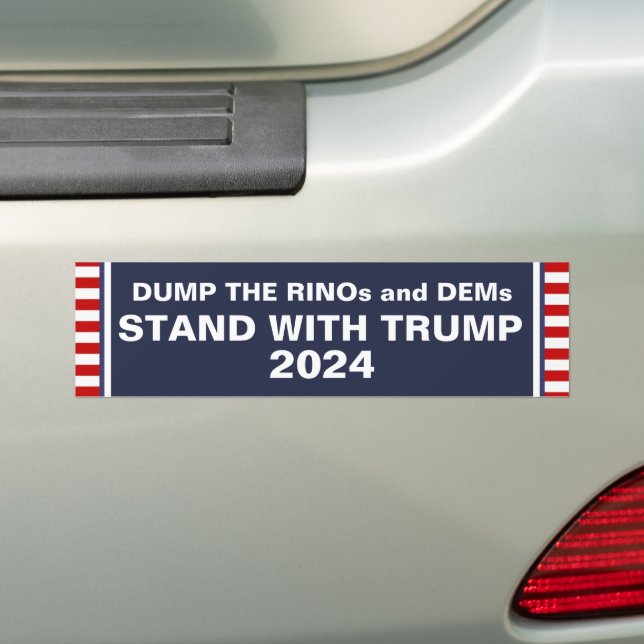 STAND MIT TRUMP 2024 AUTOAUFKLEBER (Auf Auto)