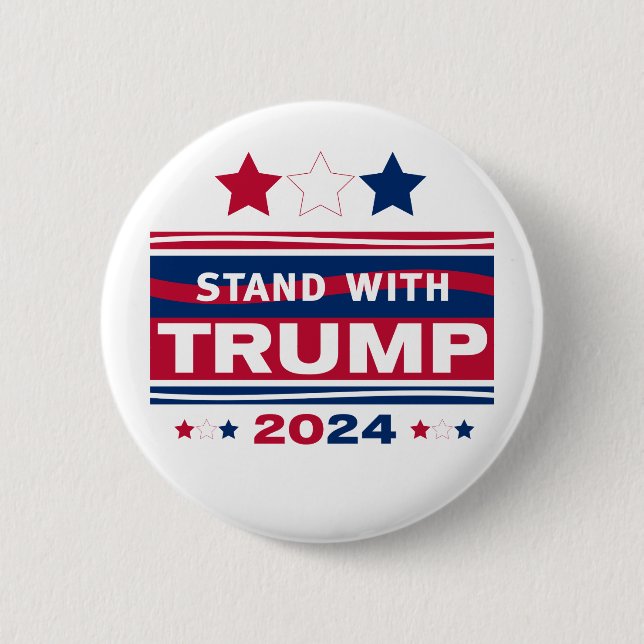 Stand mit Trump~2024~MAGA Button (Vorderseite)
