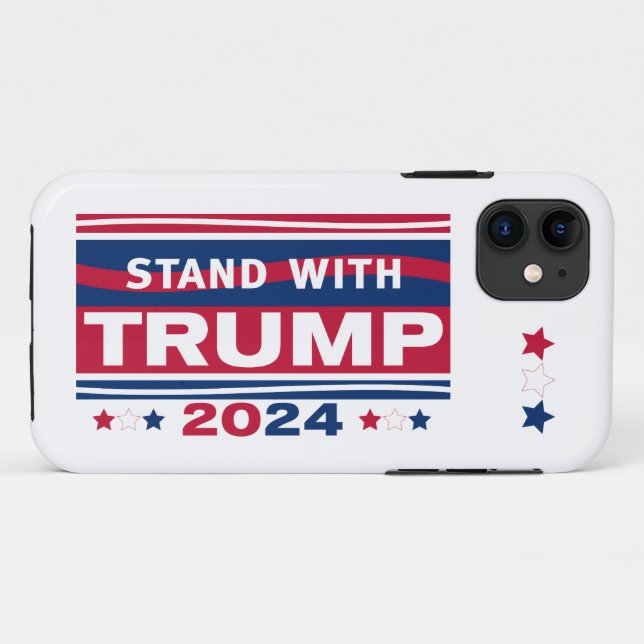 Stand mit Trump~2024~MAGA Case-Mate iPhone Hülle (Rückseite (Horizontal))