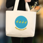 Stand out Cute Motivational Ducks Jumbo Stoffbeutel<br><div class="desc">Add a splash of positivity to your day with these cheerful swimming ducks paired with an uplifting message. Featuring charming ducks gliding across the water alongside encouraging words, this design combines calming nature imagery with feel-good inspiration — perfect for brightening someone’s mood or adding a little motivation to everyday life....</div>