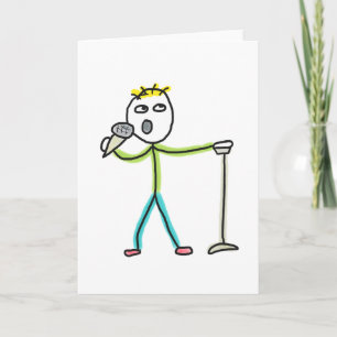 Stand-Up-Comedy-Strichmännchen Karte