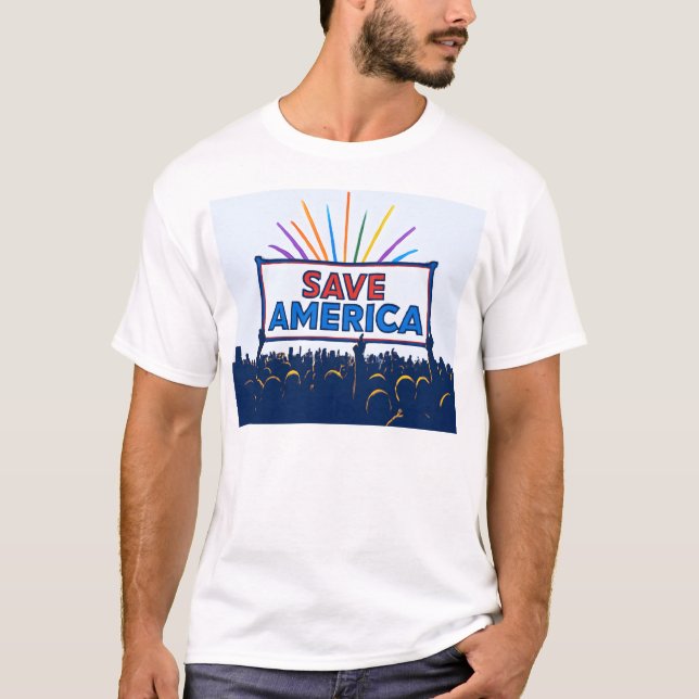 "STAND UP HEUTE" Rettete Amerika T - Shirt (Vorderseite)
