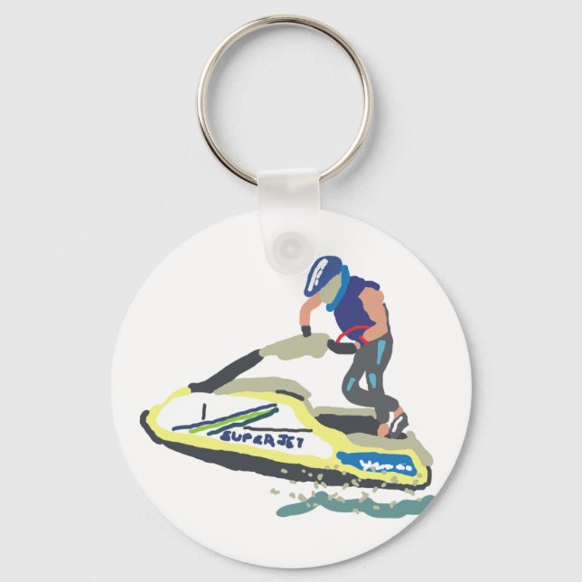 Stand Up Jet Ski SuperJet Schlüsselanhänger (Vorderseite)