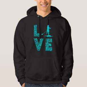 Stand Up Paddle Board Liebe SUP Surfer Wassersport Hoodie