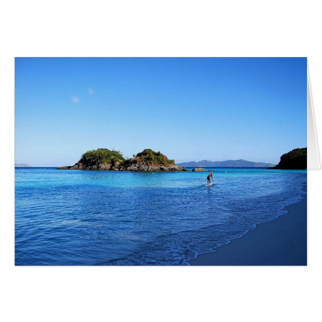 Stand Up Paddle Boarder, Trunk Bay, U.S.V.I (Vorderseite (Horizontal))