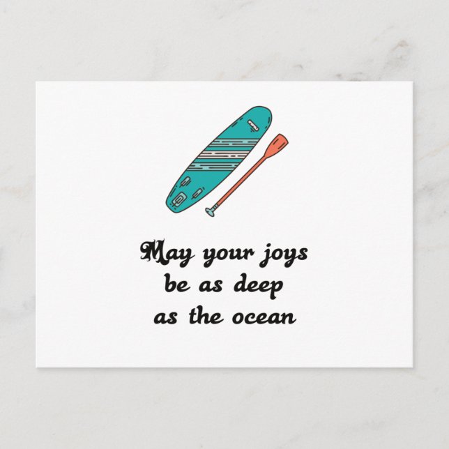 Stand up Paddle - Geschenkidee Postkarte (Vorderseite)