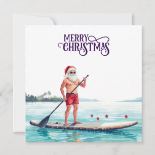 Stand-Up Paddle Santa — Weihnachten an der Küste