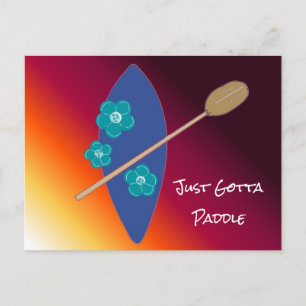Stand-Up-Paddle-Surfen Postkarte