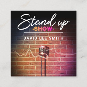 Stand-up-Show Quadratische Visitenkarte