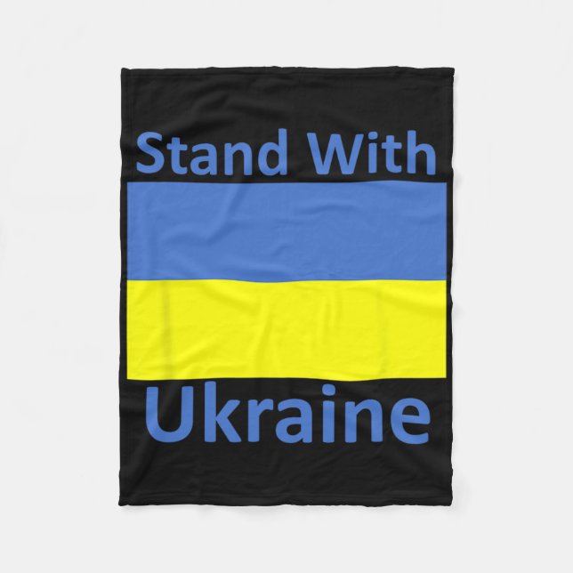 Stand With Ukraine  Fleecedecke (Vorderseite)