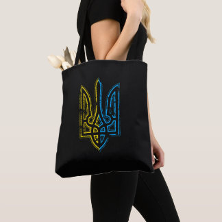 Stand with Ukraine Retro Vintafe Flag Trident  Tasche