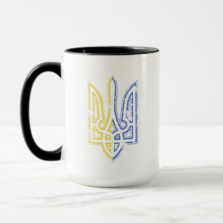 Stand with Ukraine Retro Vintafe Flag Trident  Tasse