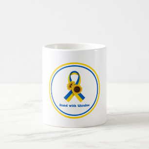 Stand With Ukraine Support Ribbon Kaffeetasse