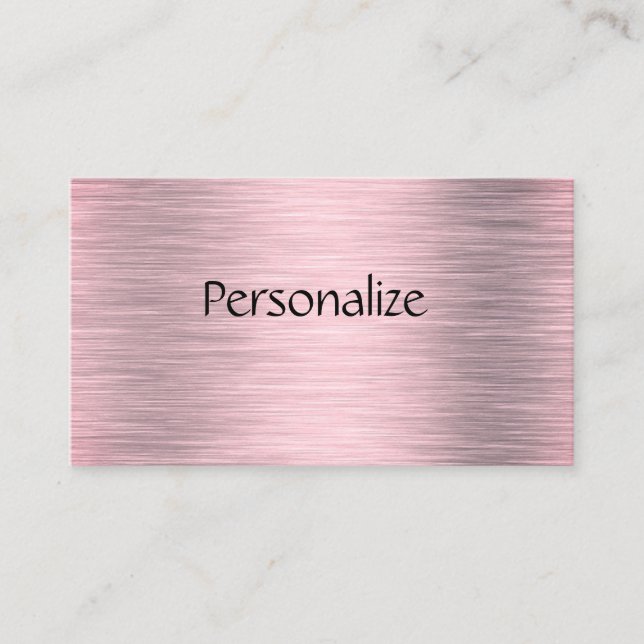 Standard 3.5" x 2.0" Business Card Stainless Metal Visitenkarte (Vorderseite)