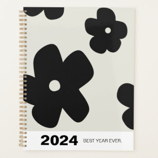 Standard (8,5" x 11"), Hardcover, Black Spiral Pl Planer